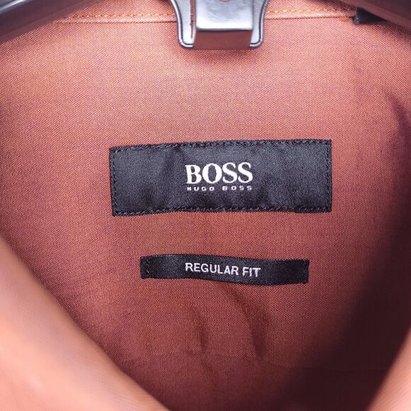 Hugo Boss Shirt Mens 16.5 Regular Fit Cotton Preppy Office - Picture 9 of 11